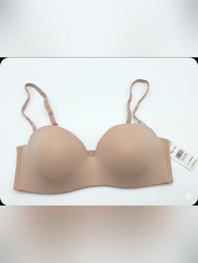 Nautica Beige 34C Bra Wireless Seamless